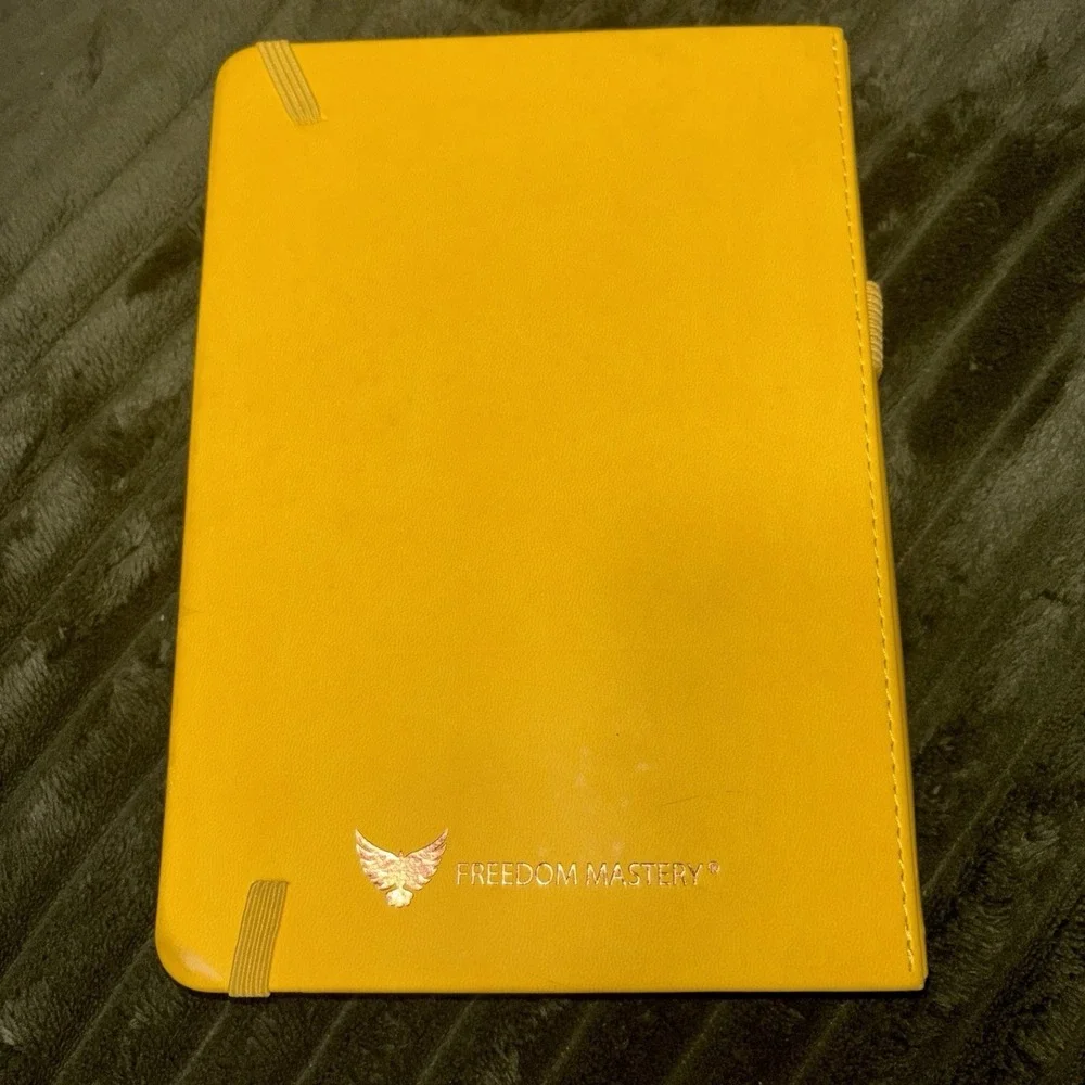 Freedom Mastery Life Planner Daily Self Help Yellow Faux Leather A5 Unused